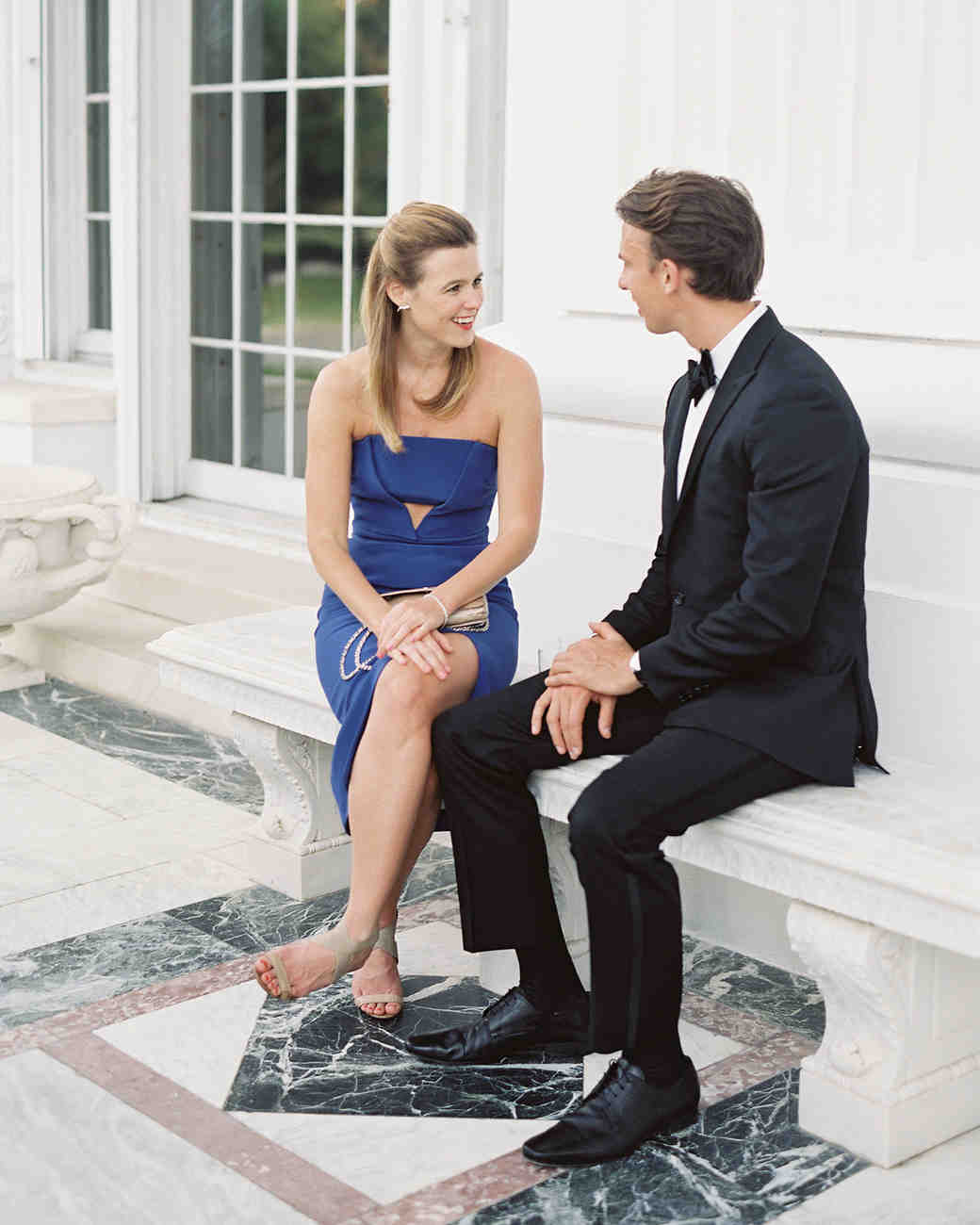 A Comprehensive Guide To Wedding Guest Attire Martha Weddings Cat Denis Wedding Guests Talking