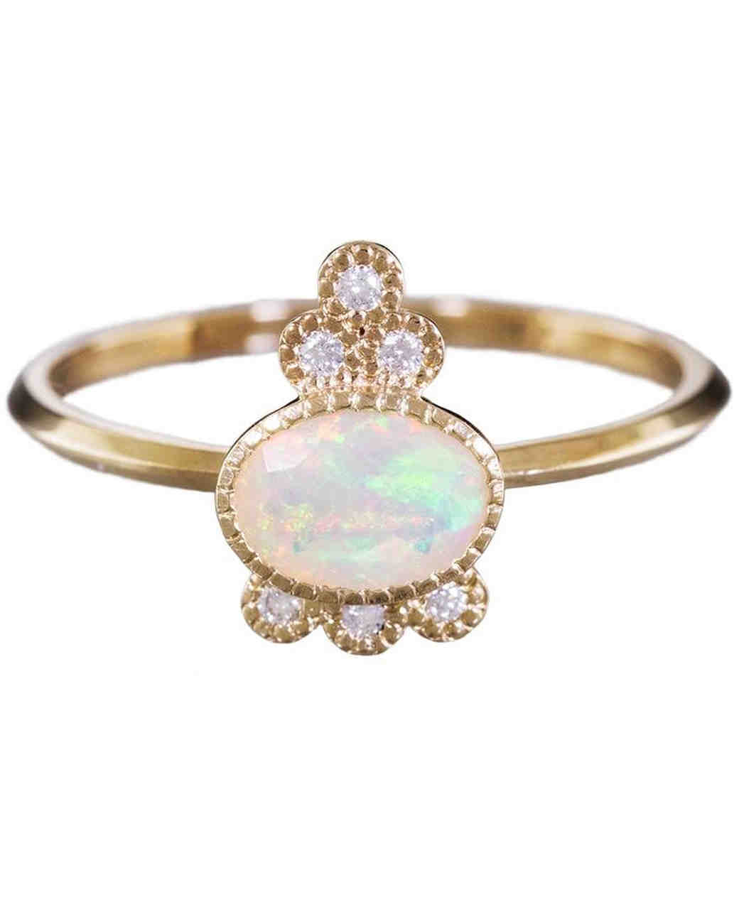 32 Unique Opal  Engagement  Rings  Martha Stewart Weddings 