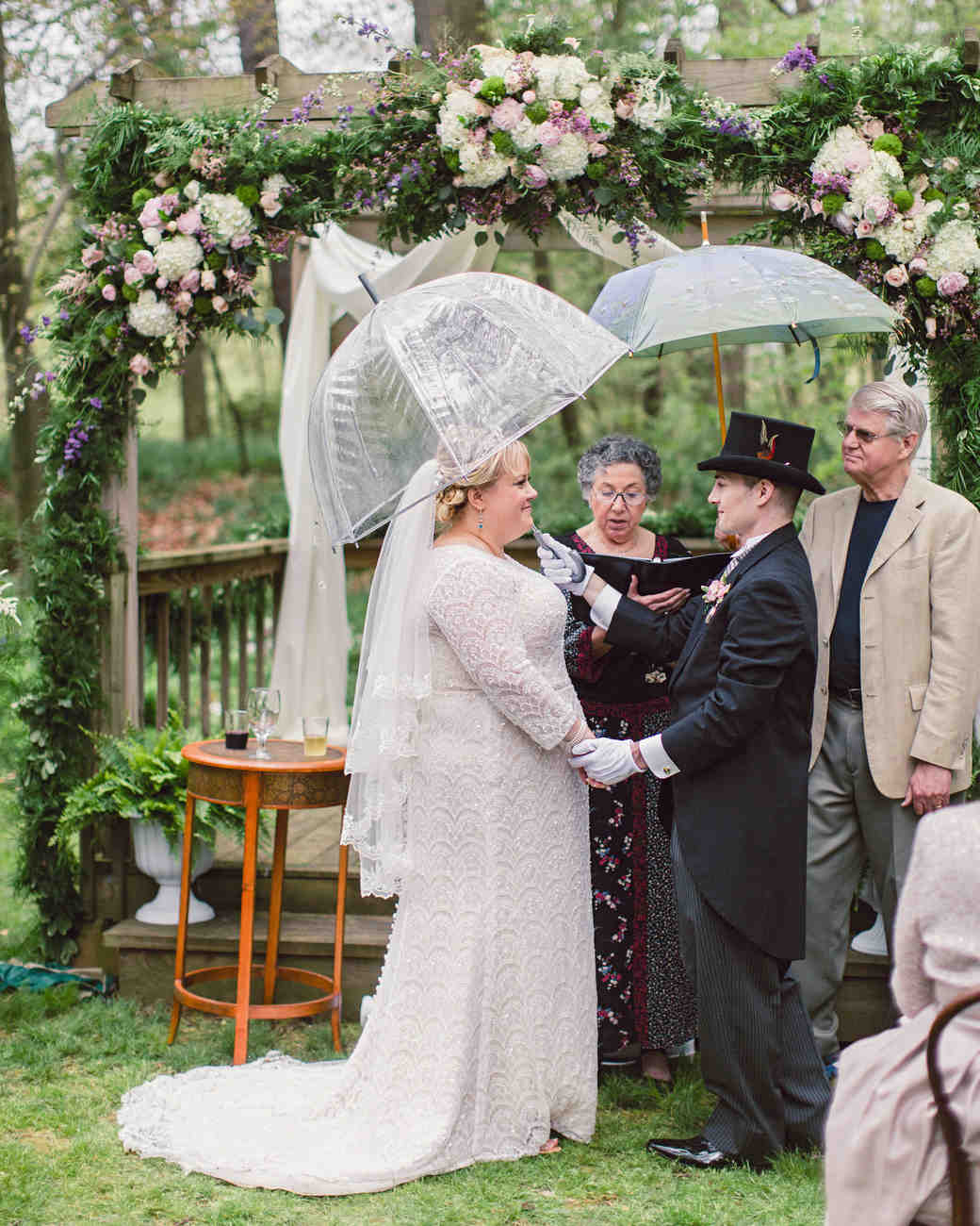 10 Times Rain Made A Wedding Even More Special Martha Weddings Rainy Wedding Outside Ceremony