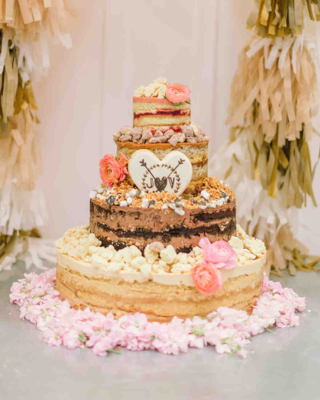 Naked cakes are popular amongst modern brides and grooms