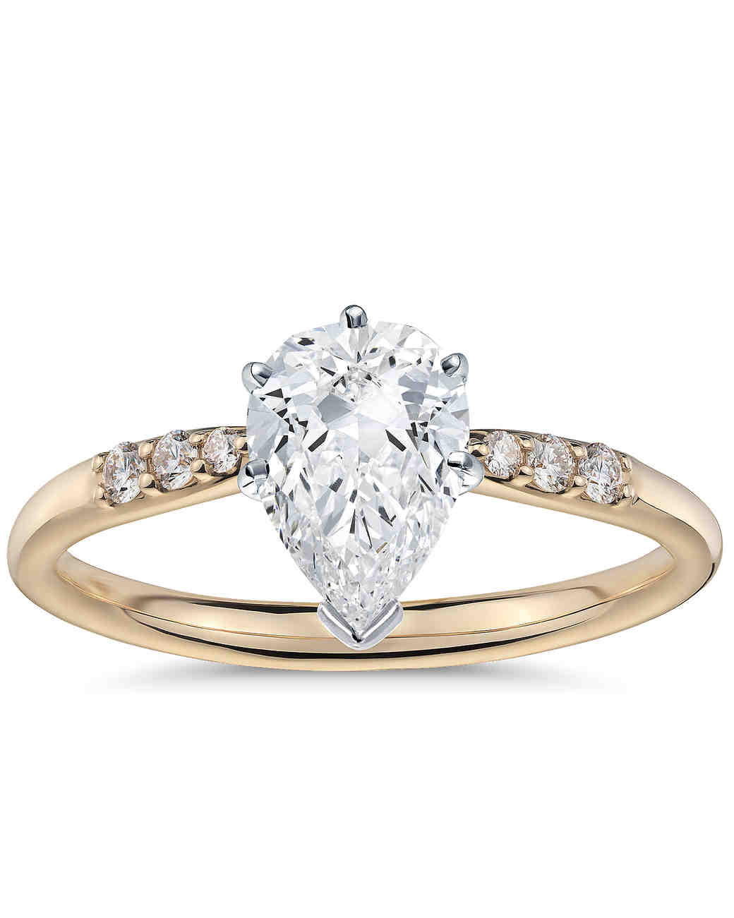  Pear  Cut Diamond Engagement  Rings  Martha Stewart Weddings 