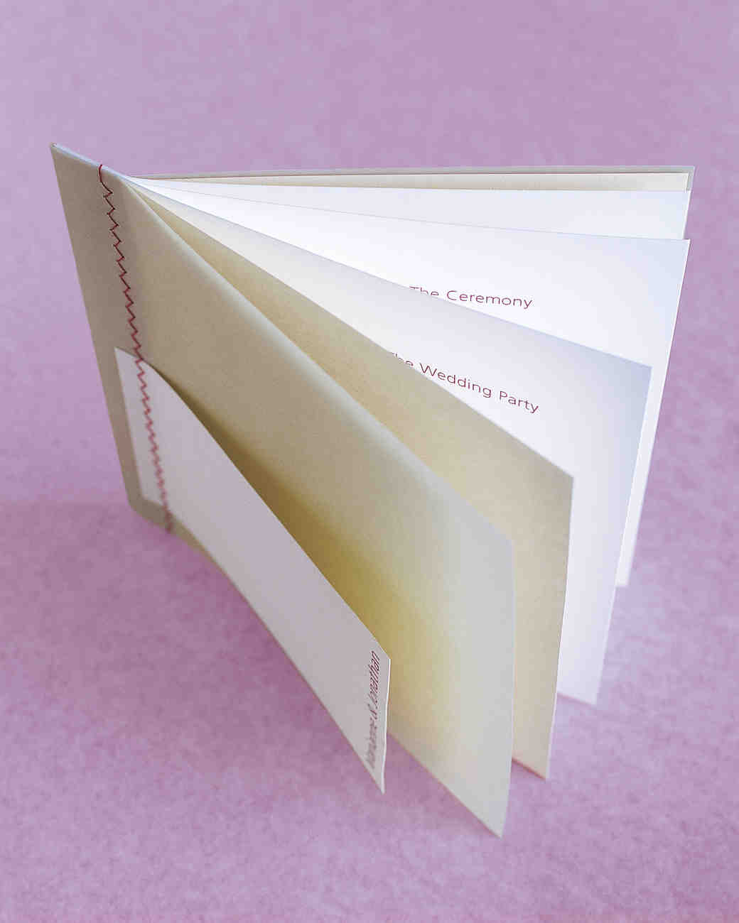 printed wedding program