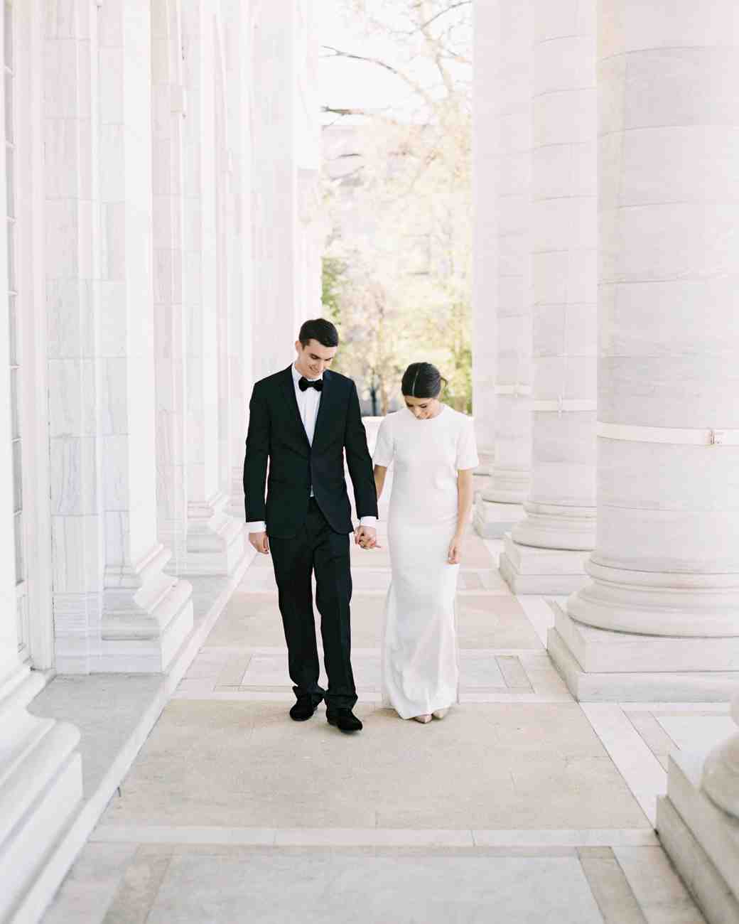 A Modern Black Tie Wedding In Washington D C Martha Bride And Groom