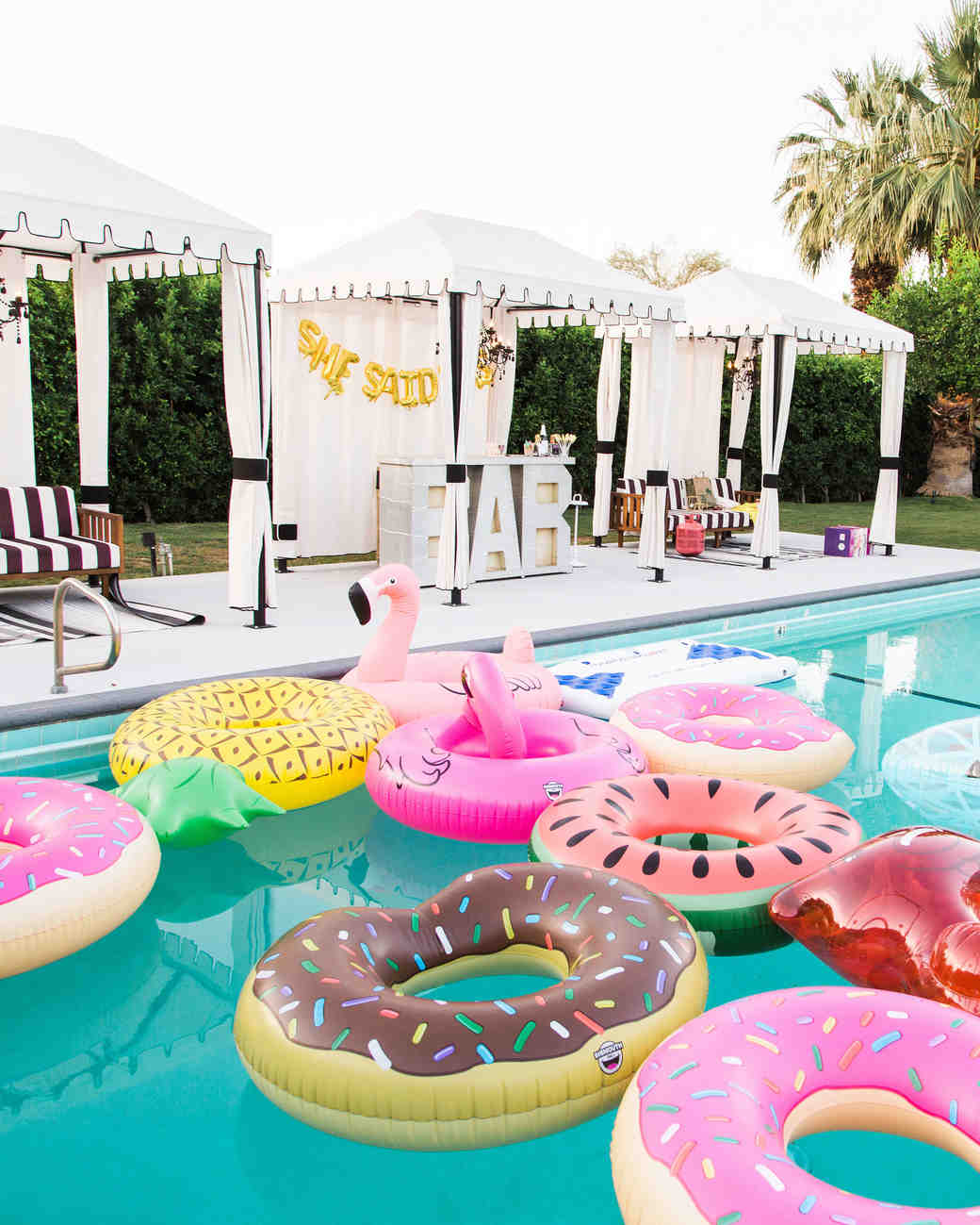 Creative Bachelorette Party Decoration Ideas Martha Stewart Weddings Bachelorette Party Bar Pool Area