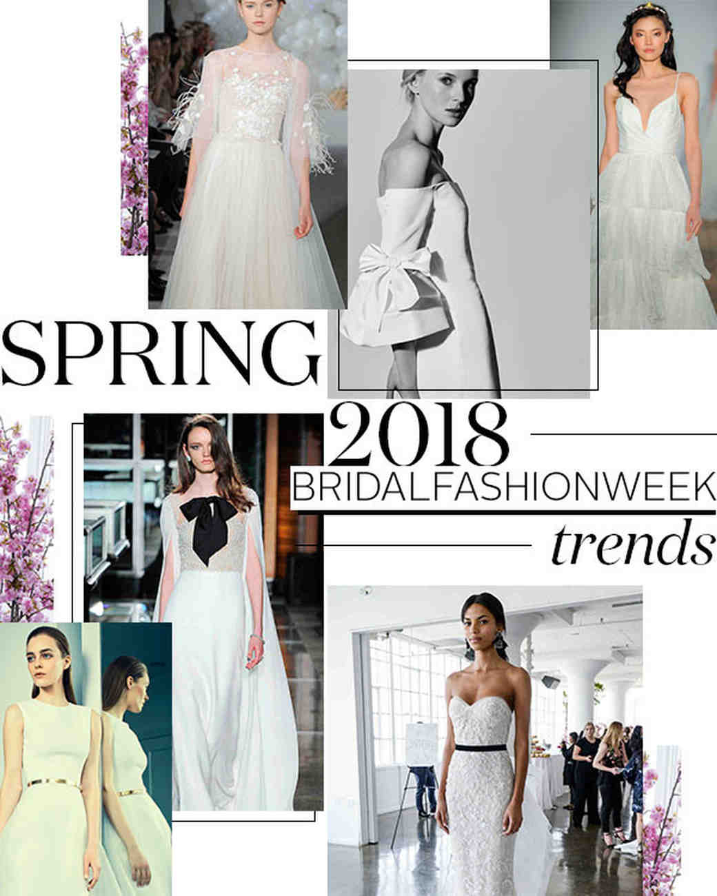 10 wedding dress trends from spring 2018 bridal fashion week
