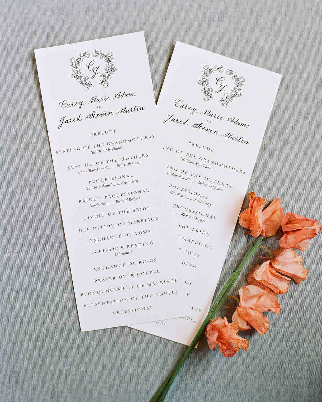 44 Perfect Wedding Ceremony Programs | Martha Stewart Weddings