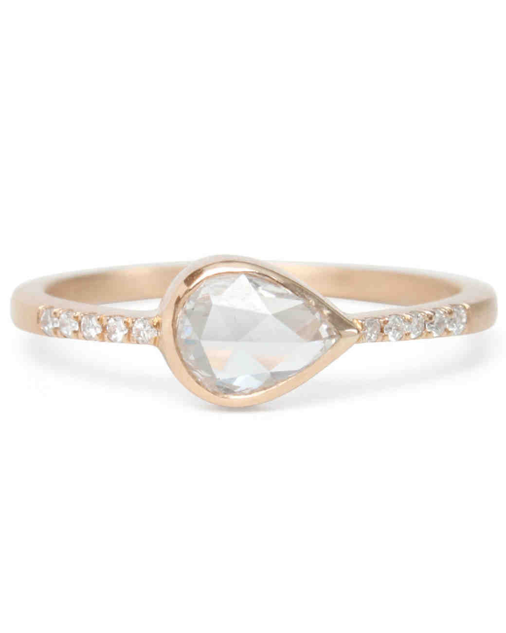 Pear Cut Diamond Engagement Rings Martha Weddings