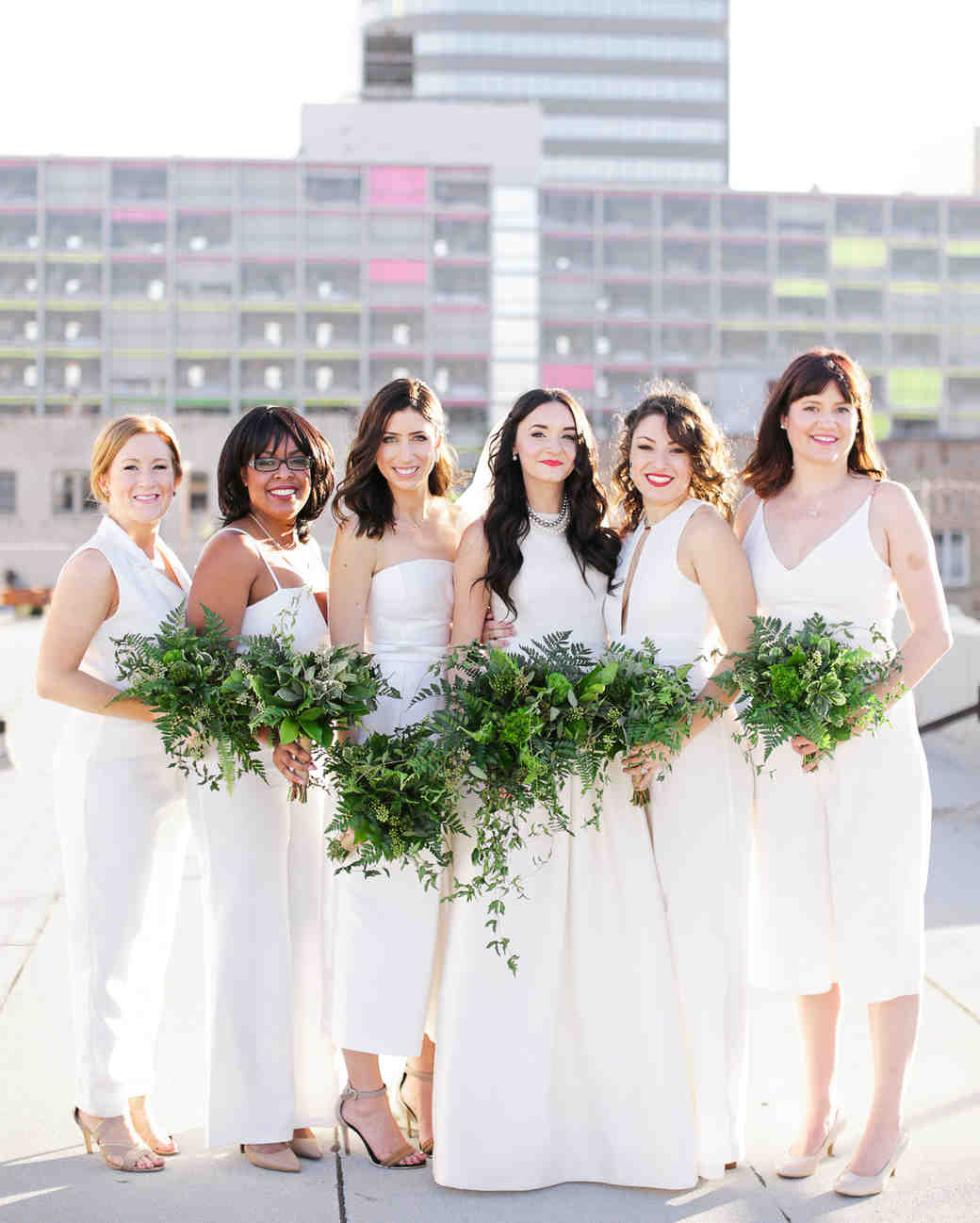 26 Chic Bridal Parties Wearing All White Dresses Martha 26 Chic Bridal Parties Wearing All White Dresses Martha Weddings