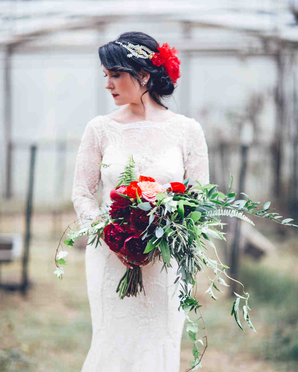 34 romantic red wedding bouquets martha stewart weddings