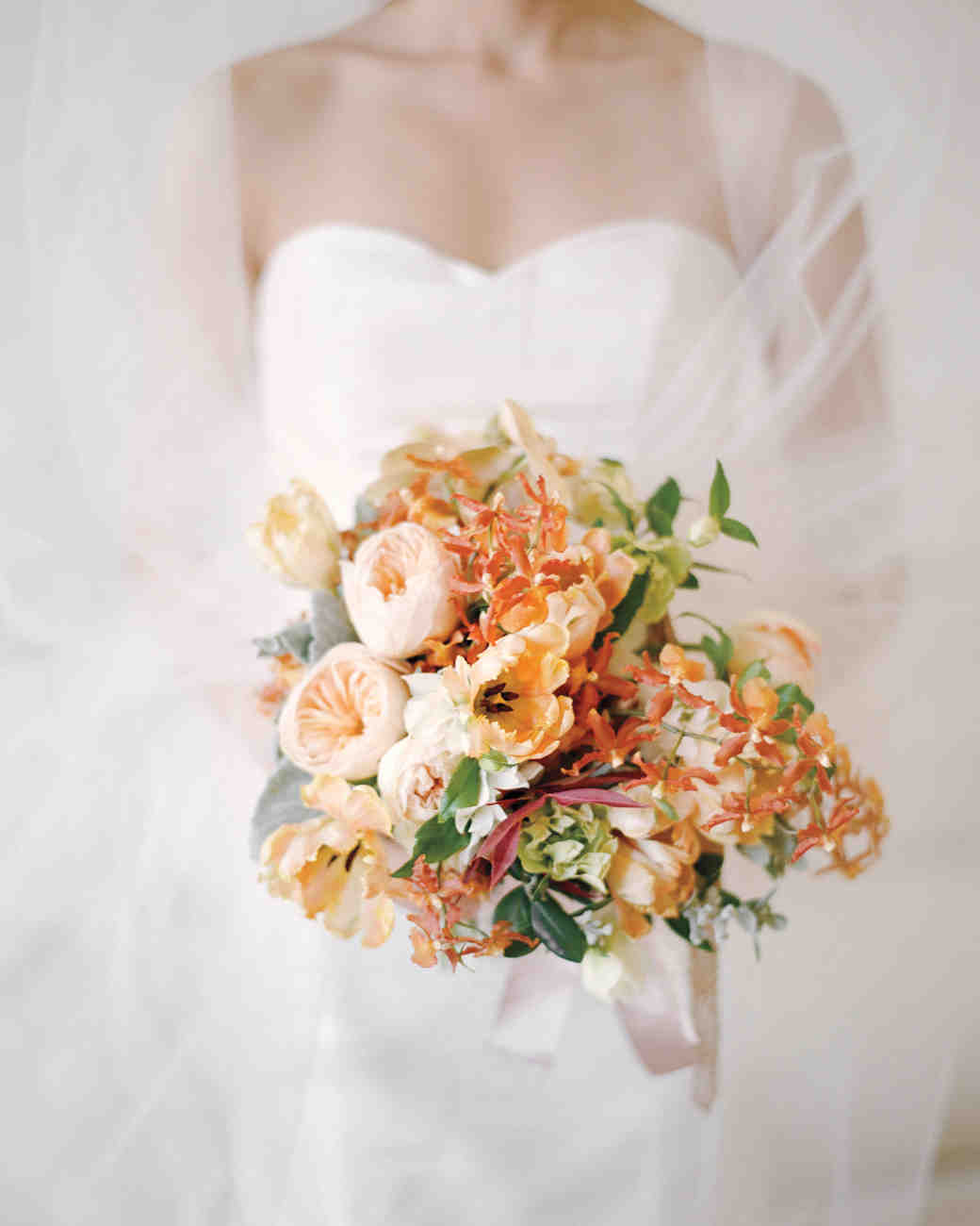 orange wedding bouquets martha stewart weddings