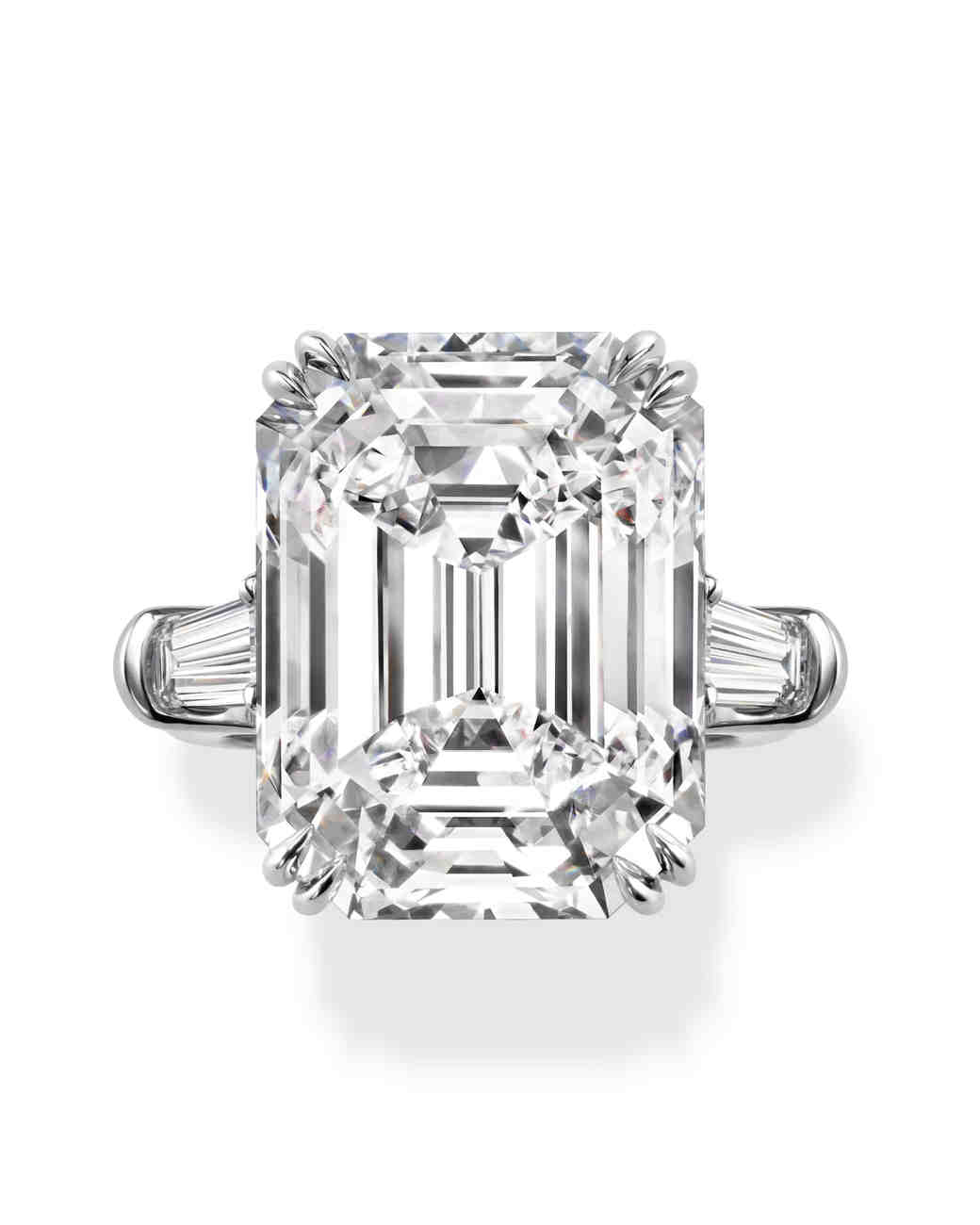 Elegant Emerald  Cut  Engagement  Rings  Martha Stewart Weddings 