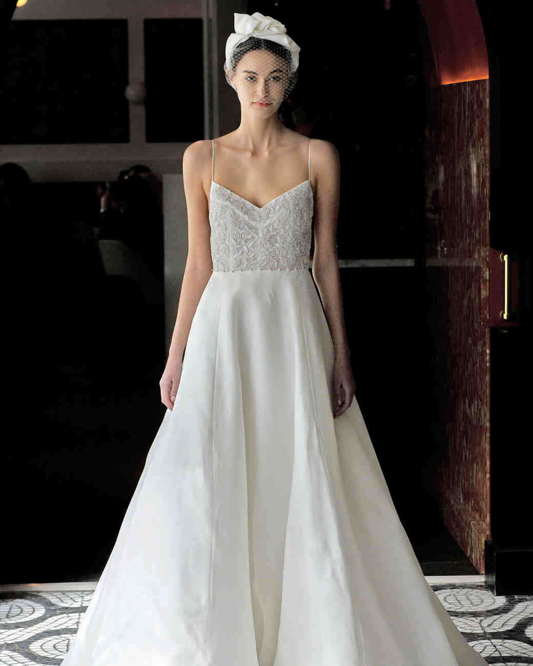 Lela Rose Spring 2018 Wedding Dress Collection Martha Weddings Lela Rose Wedding Dress Spring 2018 Spaghetti Strap Embellished Bodice
