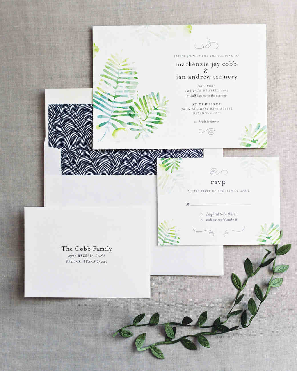 An Intimate Backyard Wedding In Oklahoma Martha Weddings The Invitations