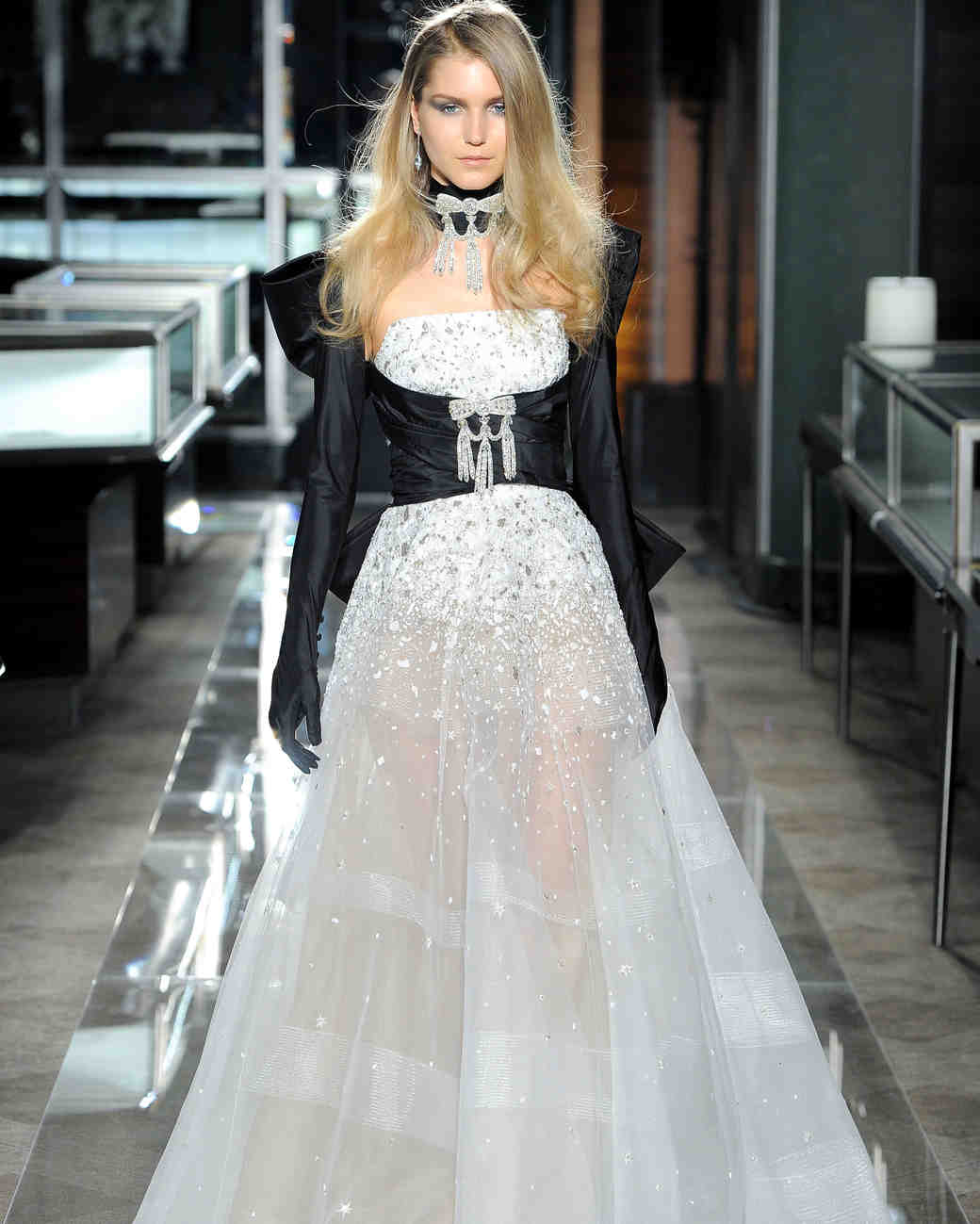 reem acra spring 2018 wedding dress with black bustier