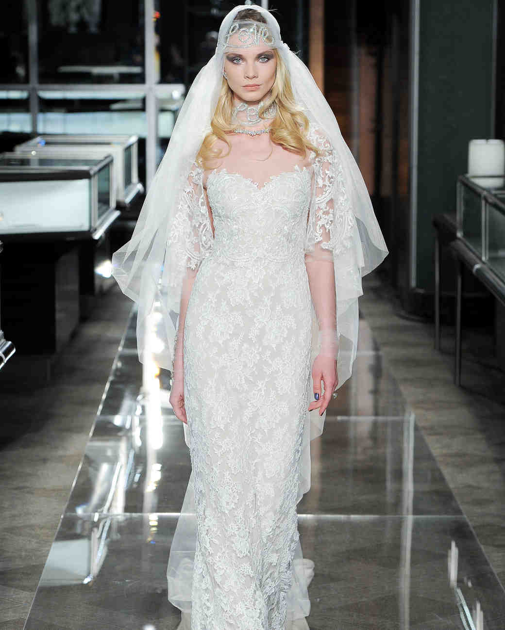 reem acra spring 2018 strapless lace wedding dress