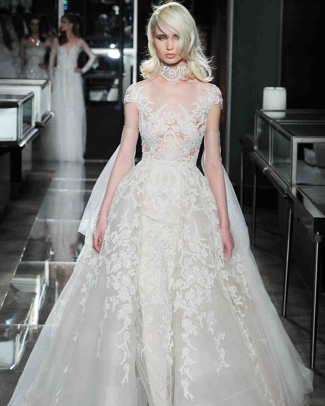 reem acra spring 2018 wedding dress collection lace a line