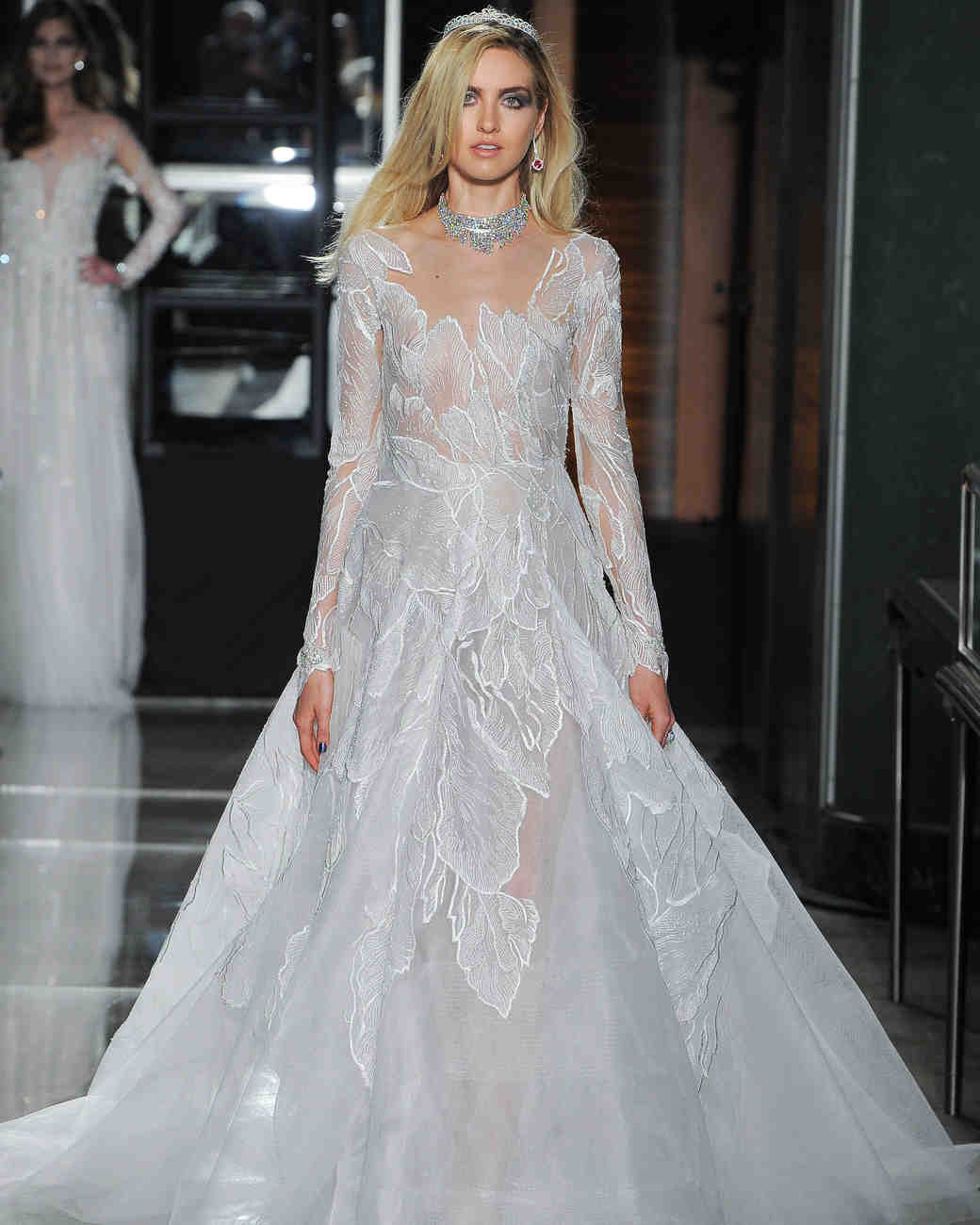 reem acra spring 2018 wedding dress collection long sleeve