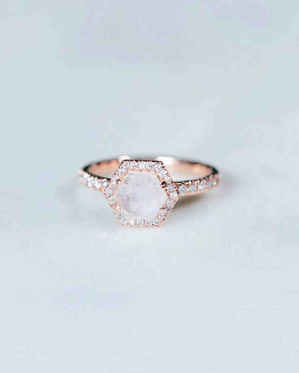 10 Moonstone  Engagement  Rings  Modern Brides Will Love 