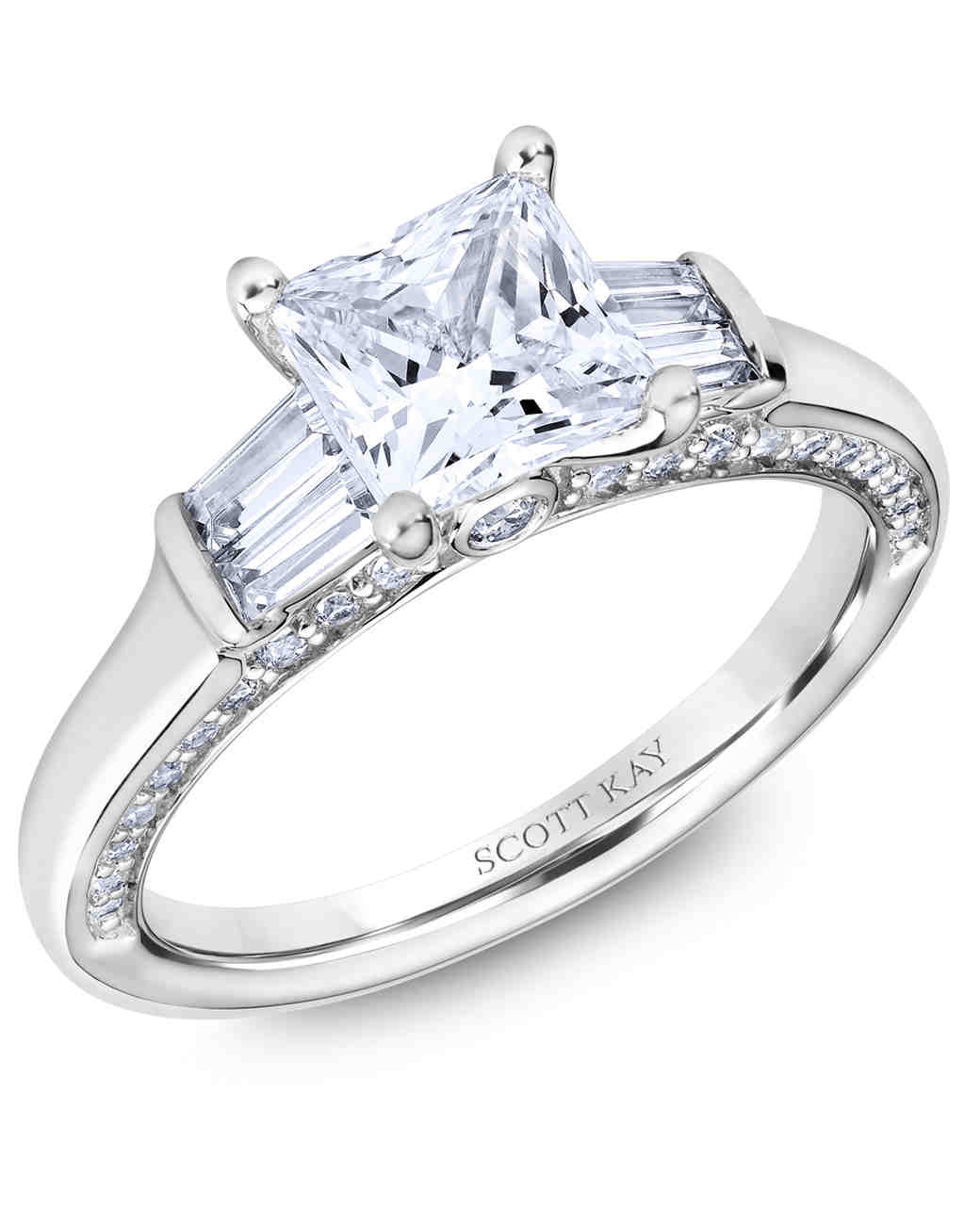  Princess  Cut  Diamond Engagement  Rings  Martha Stewart 