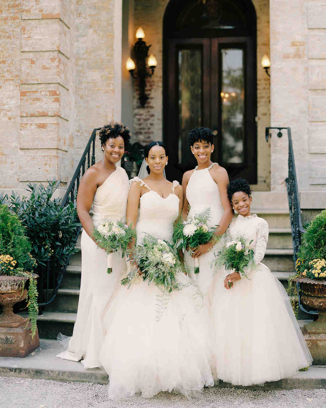 White bridal party dress