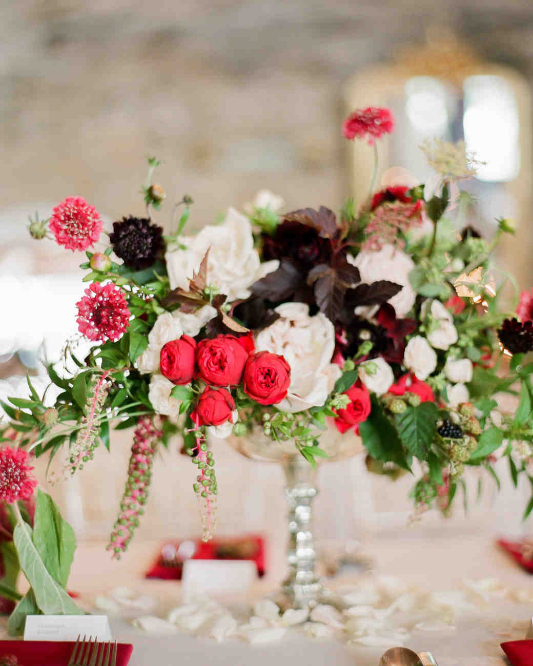 23 Ways To Arrange Red Wedding Centerpieces Martha Weddings
