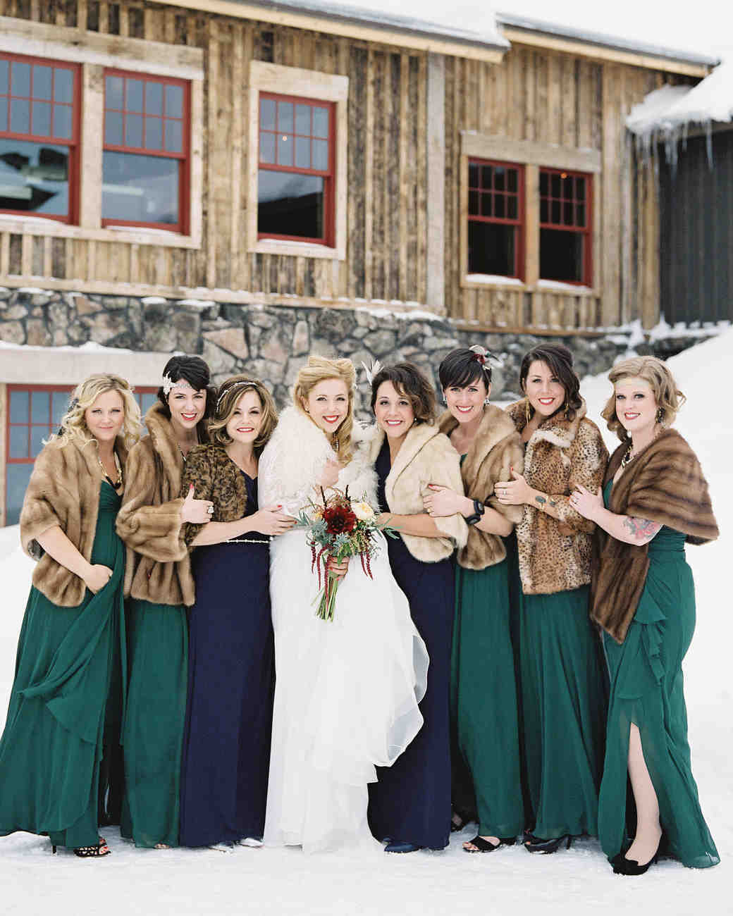 fur shawls for winter weddings