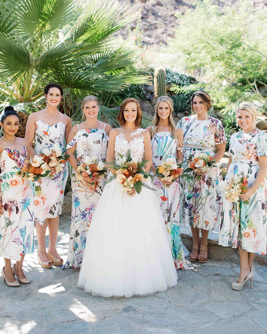 tropical wedding bridesmaids