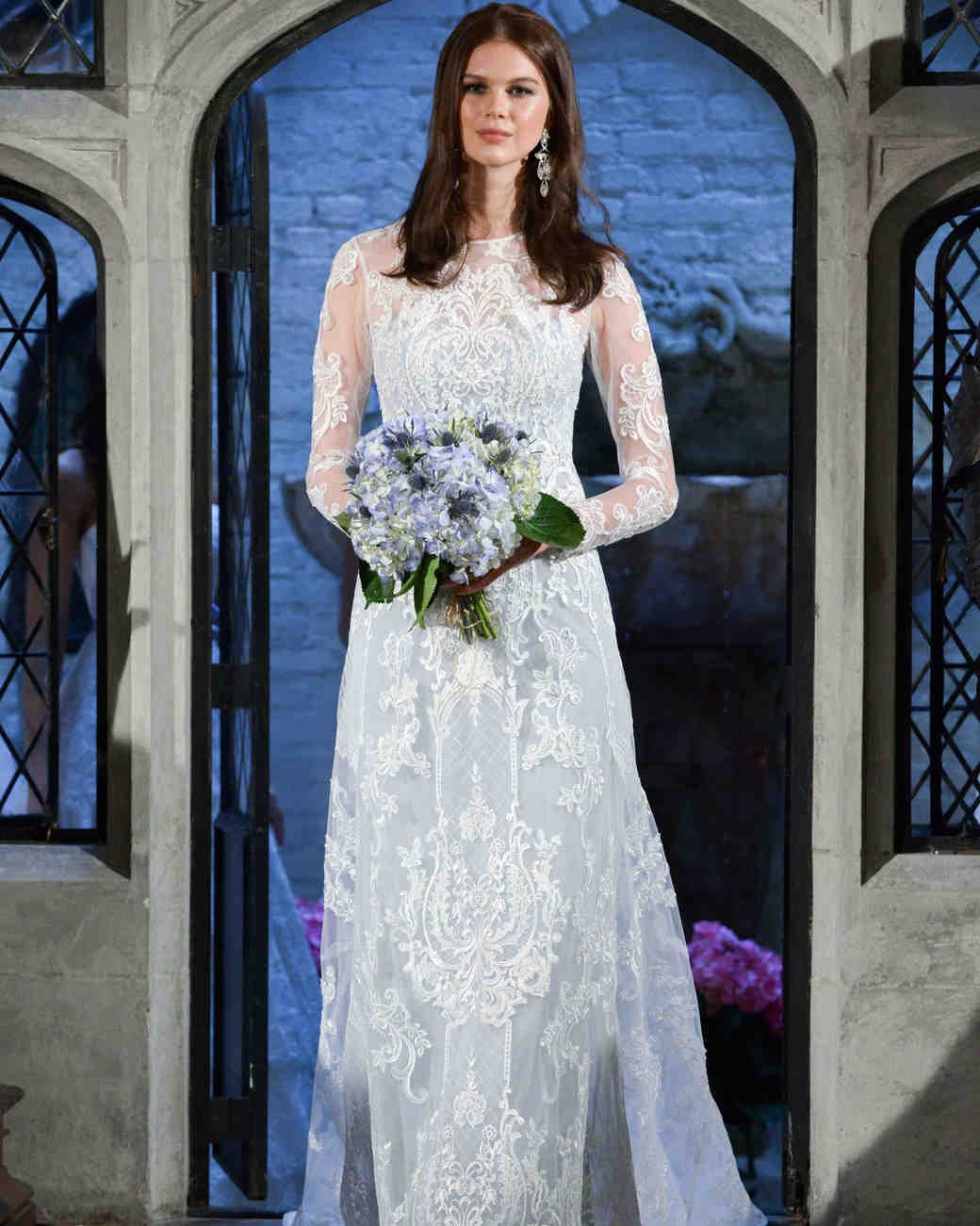 Oleg Cini Spring 2018 Wedding Dress Collection Martha Oleg Cini Lace Sleeve Wedding Dress Spring 2018