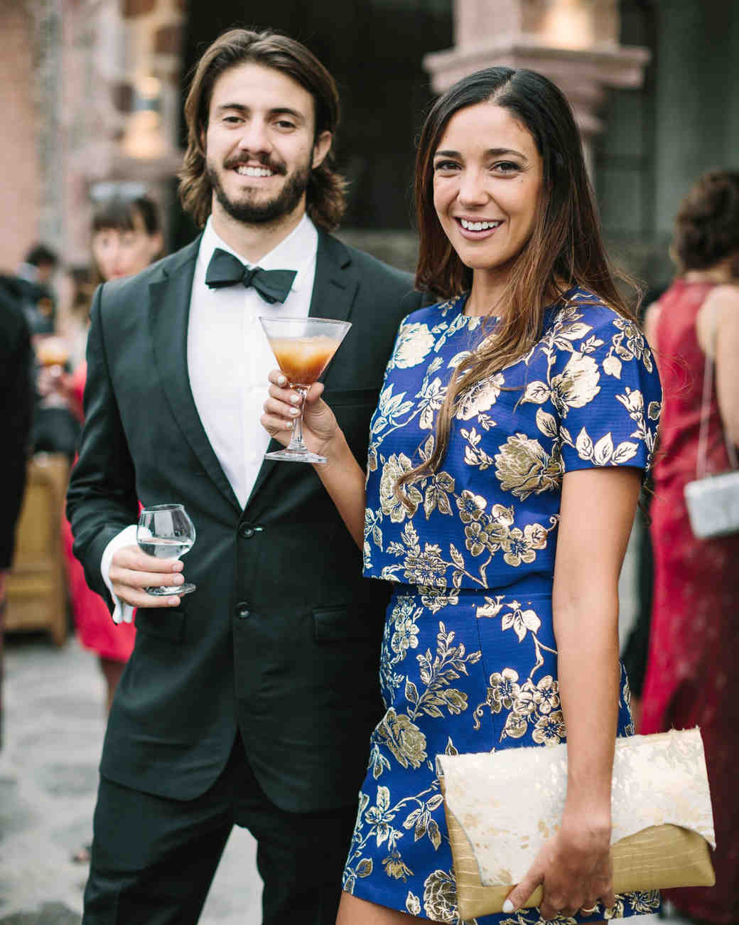 A Comprehensive Guide To Wedding Guest Attire Martha Weddings Regina Chris Wedding Guests Tails
