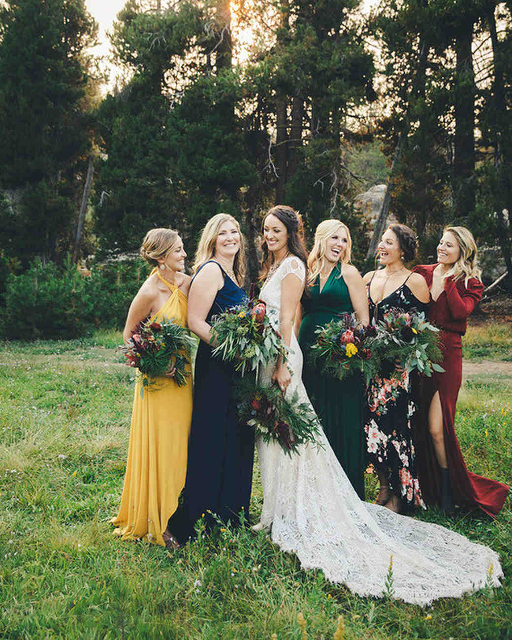 canary bridesmaid dresses