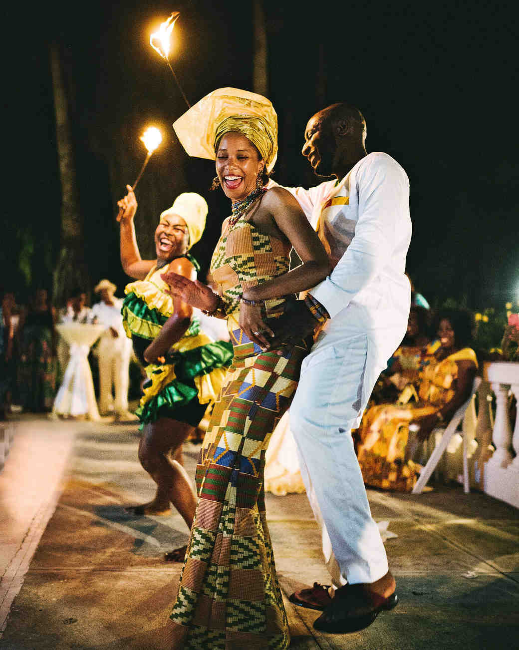 porsha terry wedding jamaica fire dancing