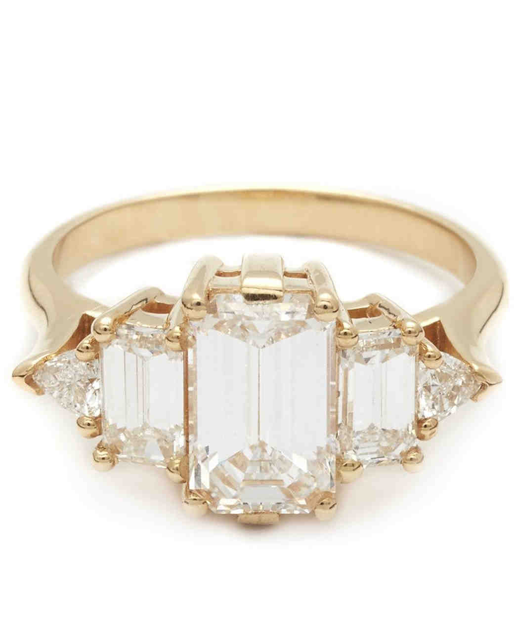 34 Elegant Emerald Cut Engagement Rings Martha Stewart Weddings