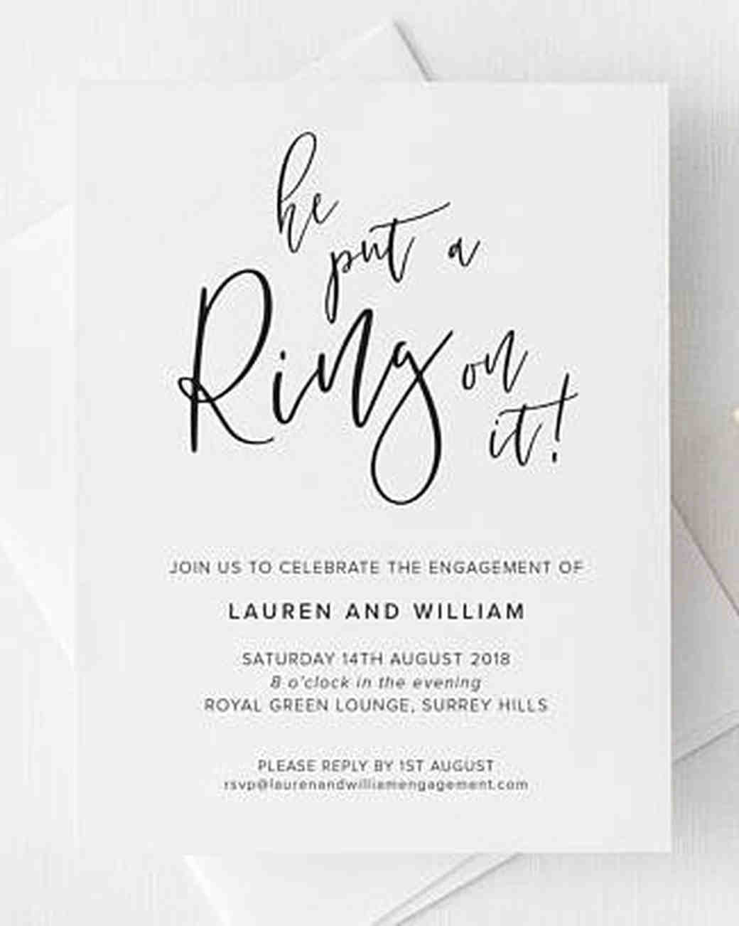 20 engagement party invitations martha stewart weddings party inviation