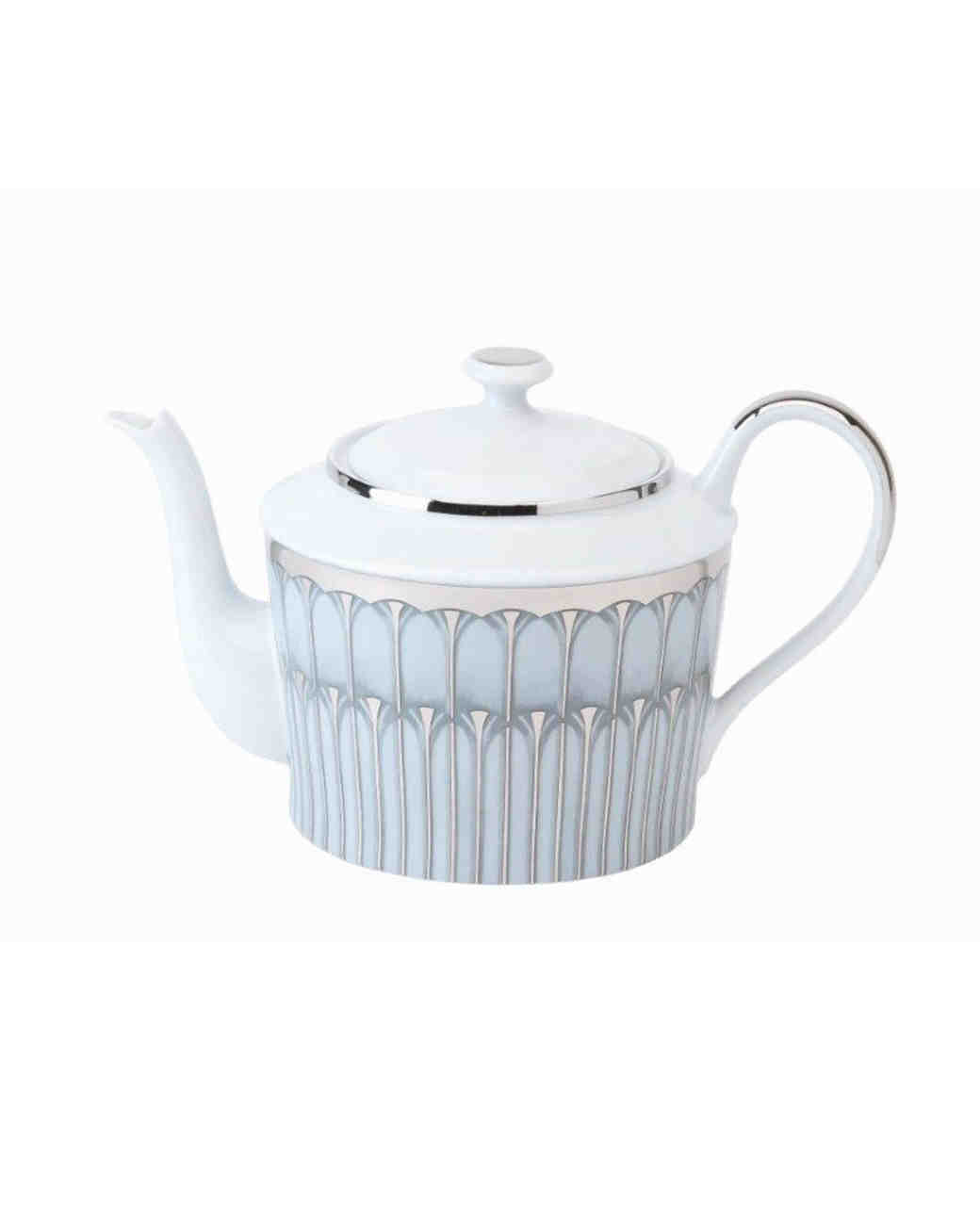 20th Year Anniversary Gifts Platinum   Platinum Anniversary Gifts Teapot Deshoulieres 0418 Vert 