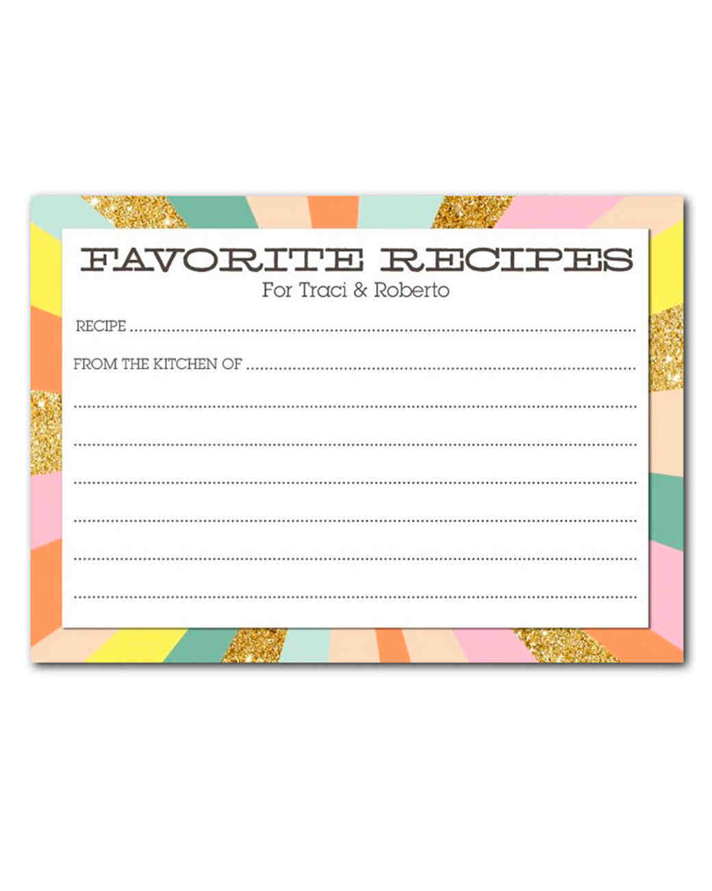 10 recipe cards that are pretty enough to become bridal shower