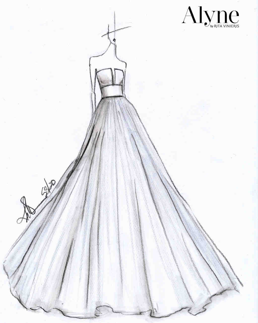 fashion gown sketch