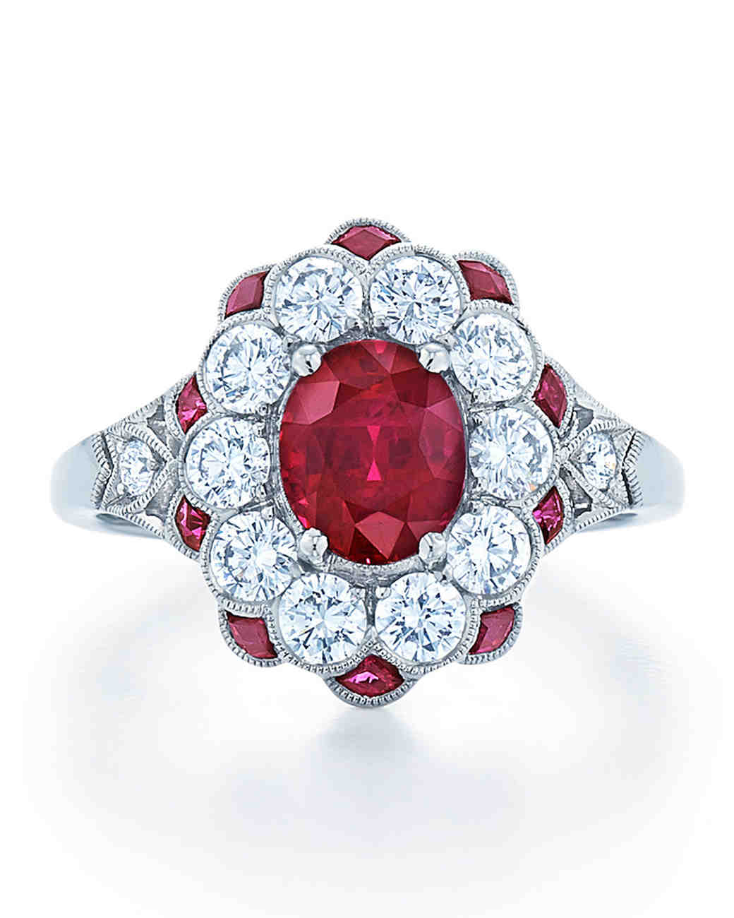 34 Royal Ruby Engagement Rings | Martha Stewart Weddings