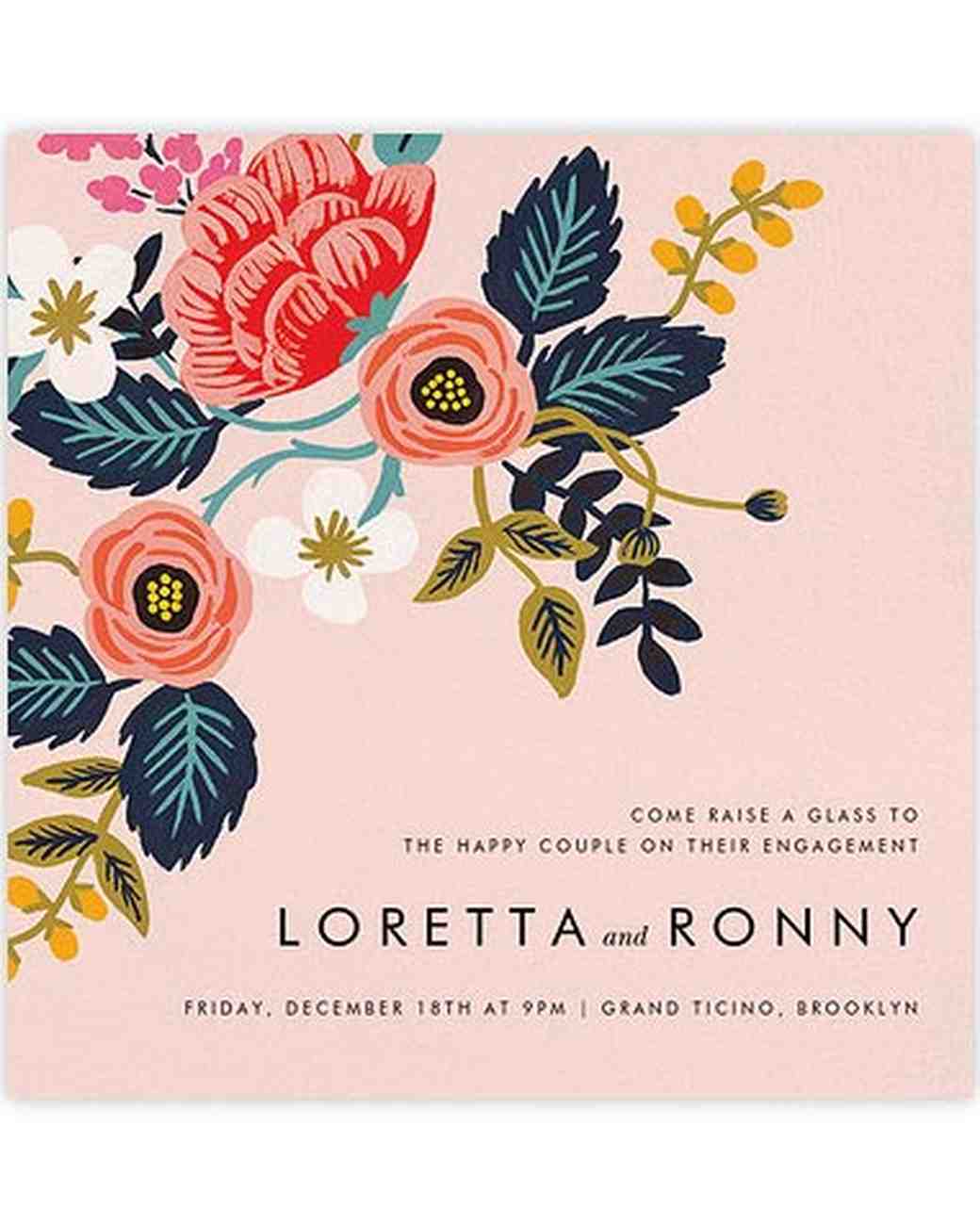 floral party invitations