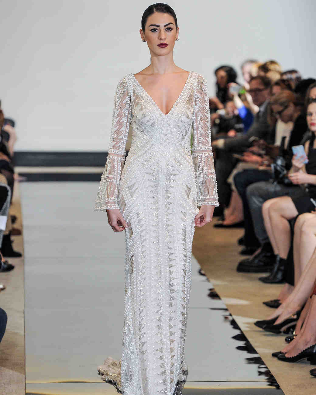 Justin Alexander Spring 2018 Wedding Dress Collection Martha Justin Alexander Beaded Sheath Wedding Dress Spring 2018