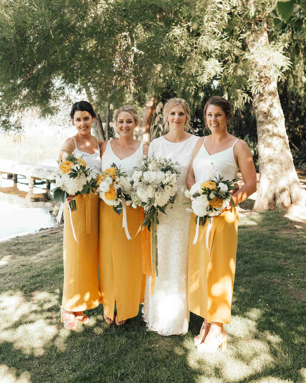 mustard bridesmaid dress