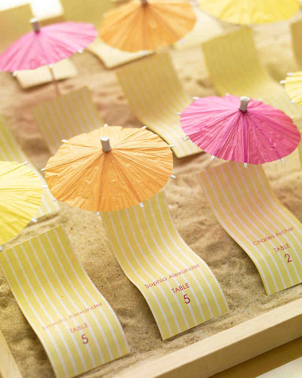 Escort Card Ideas For A Beach Wedding Martha Stewart Weddings