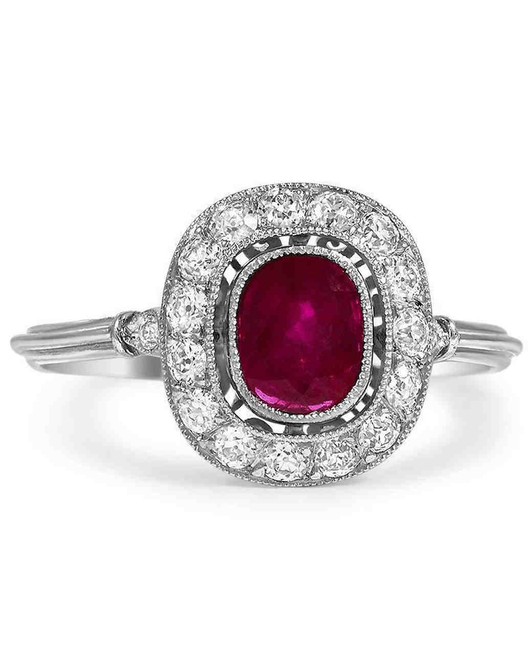 34 Royal Ruby Engagement Rings Martha Stewart Weddings