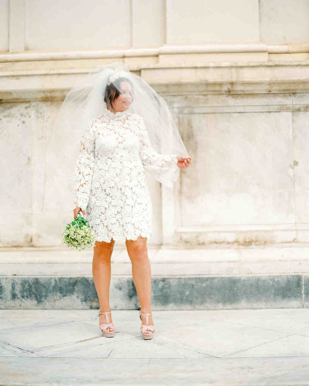 How Real Brides Wore Short Wedding Dresses Martha