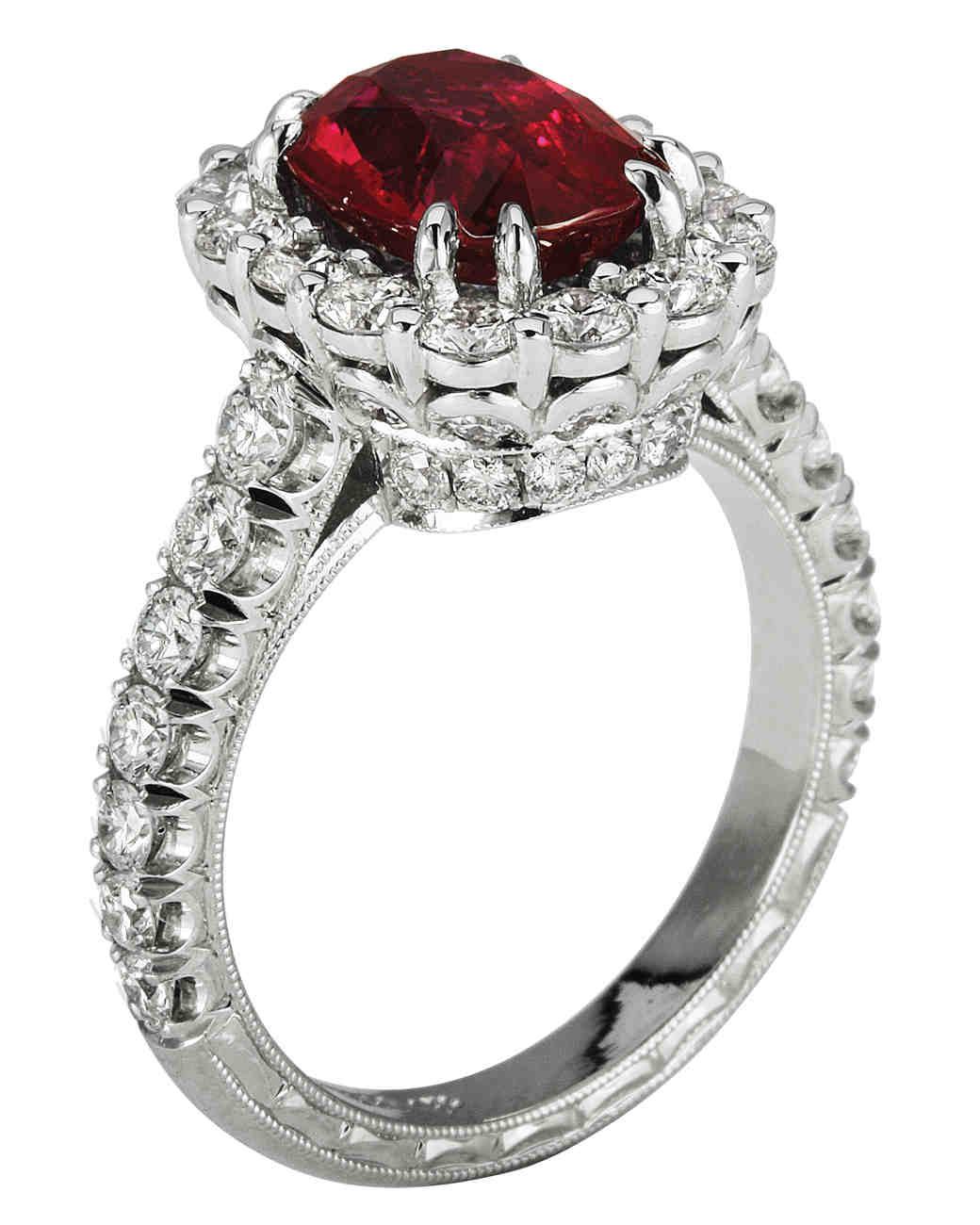 34 Royal Ruby  Engagement  Rings  Martha Stewart Weddings 