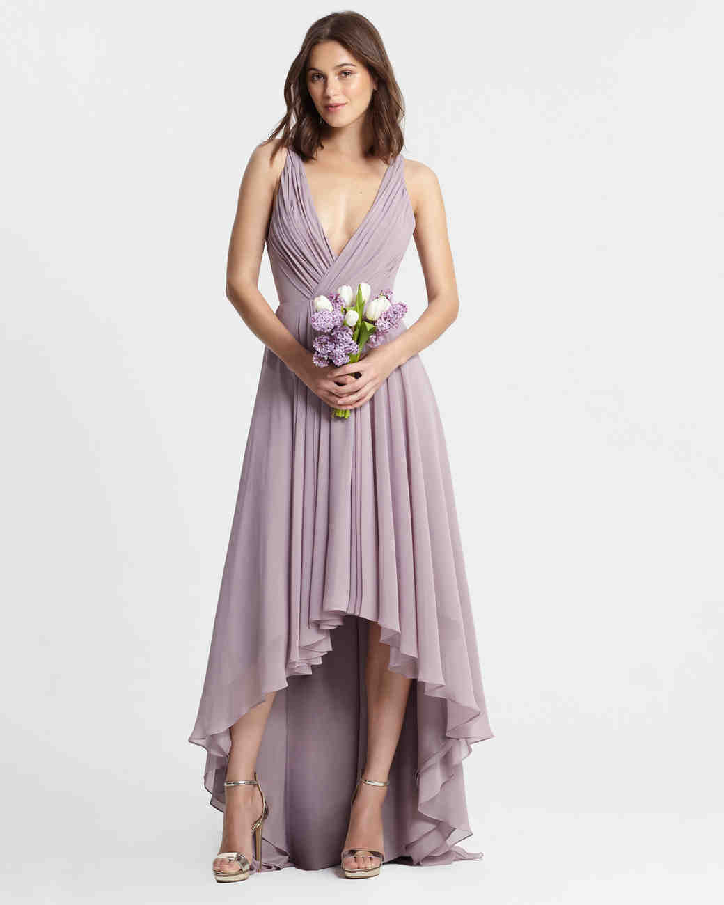 purple and silver bridesmaid dresses