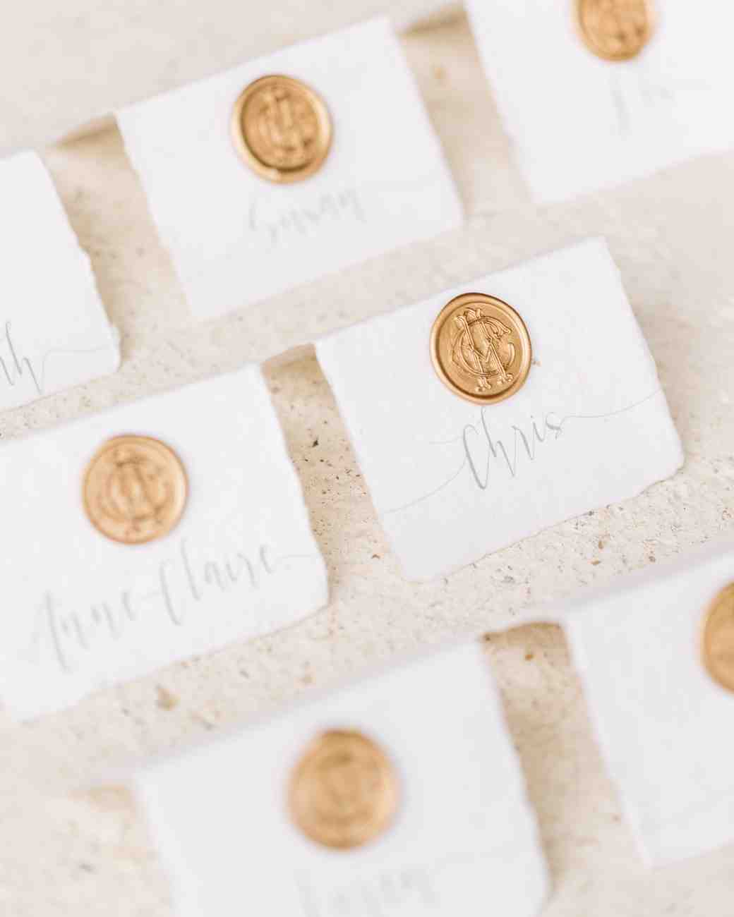 26 Monogram Wedding Ideas We Love Martha Weddings Monogram Wax Seals