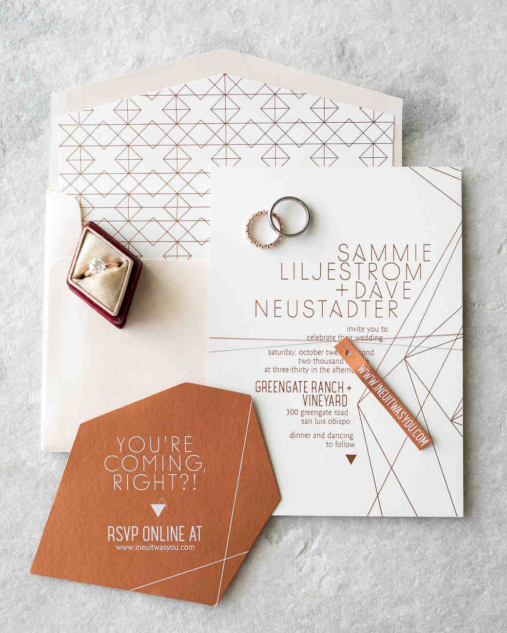 Geometric Wedding Invitations 4