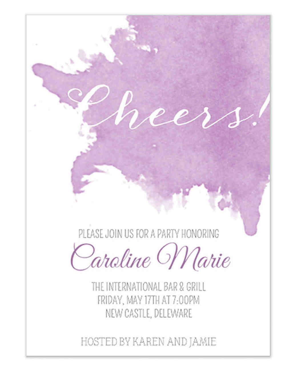 Purple Engagement Party Invitations 10