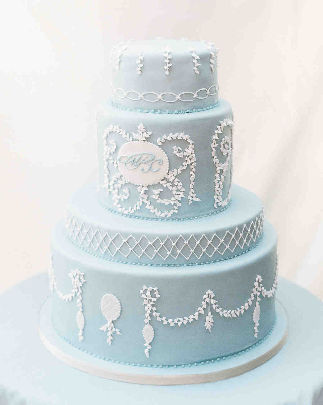 Elegant Pastel Blue Wedding Cake Elegant Pastel Blue Wedding Cake