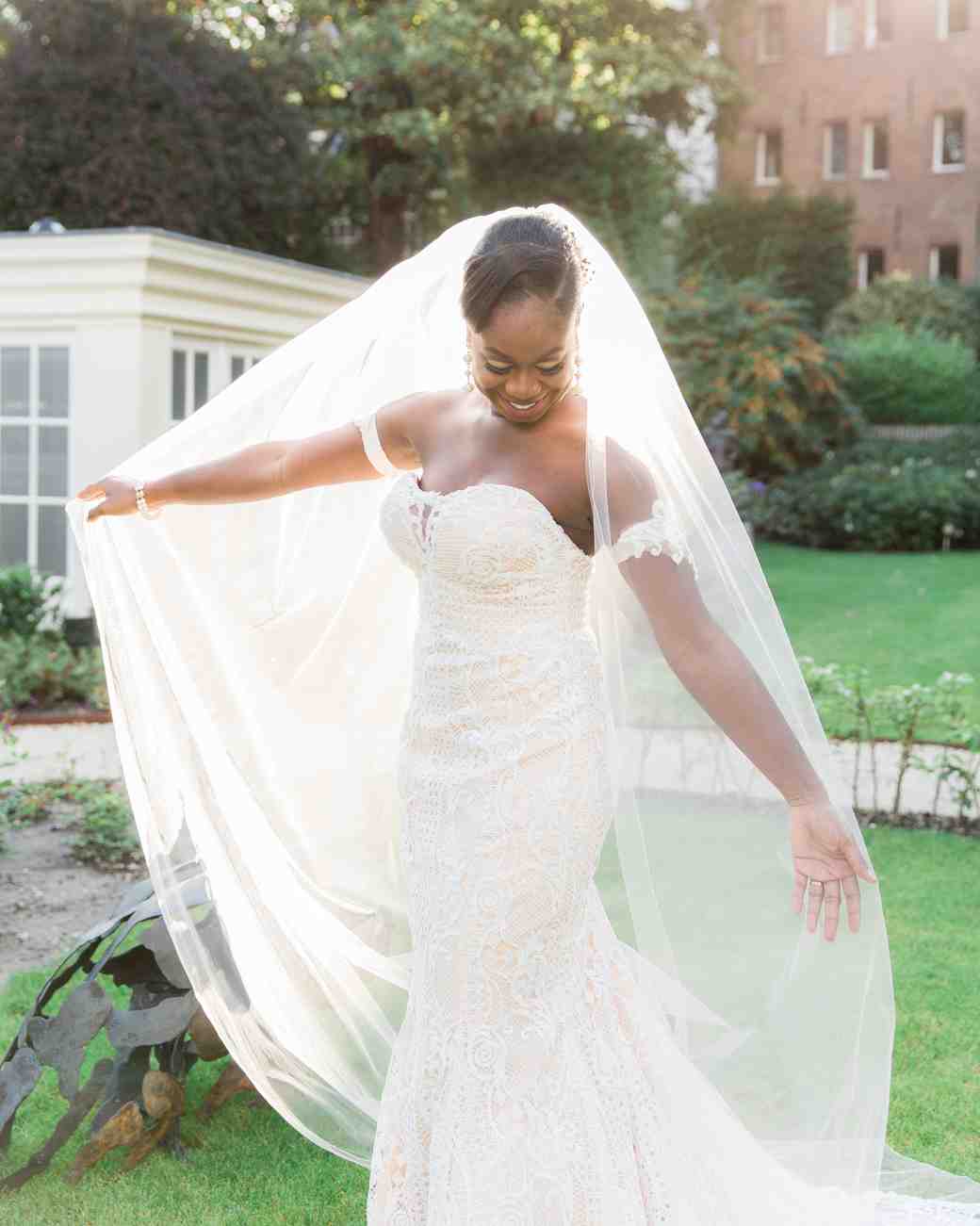 41 Brides Wearing Off-the-Shoulder Wedding Dresses | Martha Stewart ...